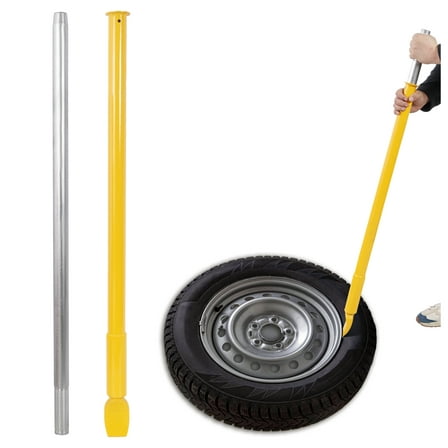 Tire Bead Breaker Slide Hammer - Heavy Duty Tire Changing Tool for Cars, Trucks, Trailers - Portable Impact Breaker - Yellow