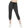 thumbnail image 3 of ALWAYS Women's Capri Jogger Lightweight Sweatpants with Pork Chop Pockets Black XS, 3 of 7