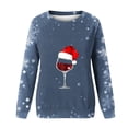 thumbnail image 4 of Blouses pour Femmes, Hauts de Noël pour Femmes, Mode Féminine de Noël Décontractée Imprimée Col Rond Manches Longues Chandail Blouse, 4 of 4