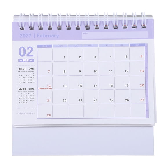 Milisten 2027 Small Desk Calendar with Flipping Pages for Office Daily Planning and Scheduling