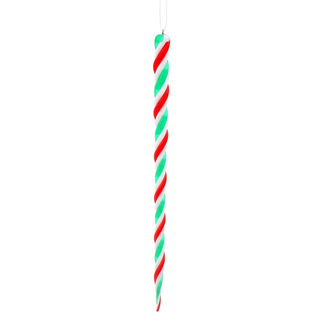 6ct Ornements de Noël en Spirale Rouge, Vert et Blanc 10"