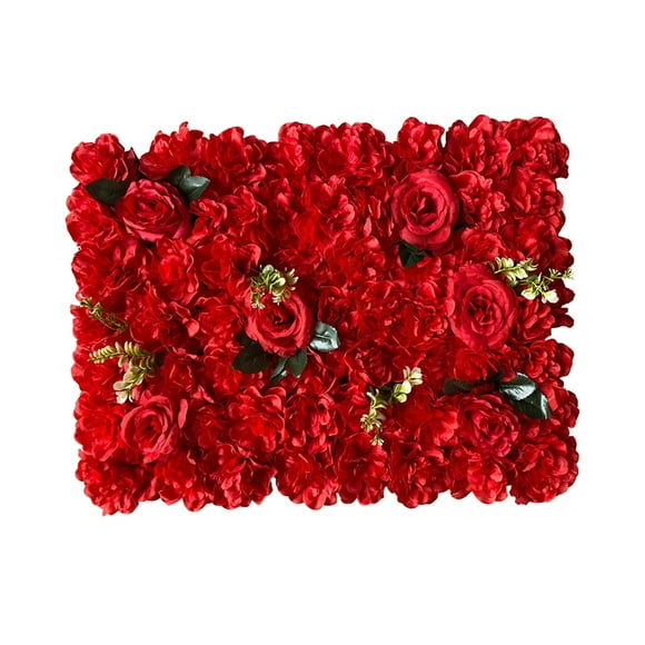 Panel de pared de flores Yuyangstore Decoración de pared Artesanía floral 40 cm x 60 cm Rojo