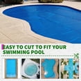thumbnail image 2 of EastVita 12x32 FT Rectangle Solar Pool Cover for Inground and Above Ground Pools-16 Mil Heavy Duty Solar Blanket-Reduce Evaporation Heat and Retention Blue, 2 of 9