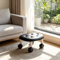 thumbnail image 5 of JHyouerji Rolling Stool with Wheels,PU Padded Seat Stable Plastic Frame 13x10x6 Inch Black Compact Mobile Work Seat for Kitchen Garage Household Cleaning, 5 of 7