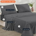 thumbnail image 2 of HNB Store RV Bunk Sheet Set 35X89" Truck Sleeper 1000 TC Egyptian Cotton Camper 4Pcs Sheets & Pillowcase 12" Deep pocket Dark Grey, 2 of 7