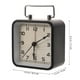 thumbnail image 3 of Reloj despertador cuadrado de metal, silencioso, sin tictac, funciona con pilas, con luz, para dormitorio, fácil de usar, 3 of 7