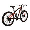 thumbnail image 2 of Full Suspension Mountain Bike Eurobike E7 18 inch Frame 27.5 Inch Wheels 21 Speed Shock Absorber Disc Brakes Aldult for Mens Bicycle Multi-Spoke Orange, 2 of 6