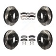 thumbnail image 1 of Transit Auto Front Rear Coated Drilled Slotted Disc Brake Rotors and Ceramic Pads Kit for Car Chevrolet Express 2500 GMC Savana KDT-100195, 1 of 11