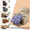 thumbnail image 5 of ZIATUBLES Recliner Chair Covers, Reclining Couch Slipcovers Seat Cushion, Anti-Slip Sofa Cover for Dogs Pets, Washable Furniture Protector, 38.58 x 24.40 Inches, Violet White Hibiscus Floral Print, 5 of 8