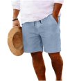 thumbnail image 2 of Vhkiploz Plus Size Summer Board Shorts for Men's Drawstring Wide Leg Bermuda Shorts Solid Color Elastic Beachwear with Side Pockets, S-4XL, 2 of 8