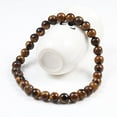 thumbnail image 4 of Trendy 6mm Black White Beaded Bracelets Natural Tiger Eye Lava Stone Classic Elasticity Bangles for Women Men Fashion Jewelry, 4 of 6