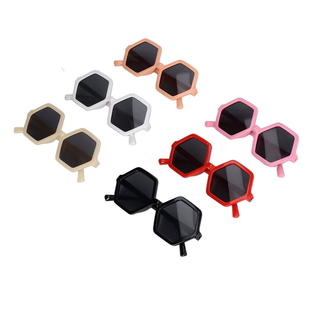 Gafas de Sol para Niños Jadeshay 6 Piezas Coloridas Poligonales