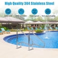 thumbnail image 2 of Yiwa 304 Stainless Steel Pool Handrail, Non-Slip Blue Handle, 385 LB Capacity, Easy Install Railing for Inground Pools, 2 of 6