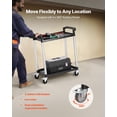 thumbnail image 3 of Carrito utilitario VEVOR de 2 niveles con capacidad de carga de 300 libras con ruedas, 3 of 9
