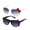 2 Pack White & Black, variant on "Kitty"- Newbee Fashion Girls Cute Kitty Hello Cat Whiskers Bow Fashion Sunglasses UV Protection Lead Free (1-6 Years)