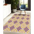 thumbnail image 4 of Floral Decorative Rug, Abstract Horizontal Lines Geometric Bold Thin Stripes Ocean Themed Illustration, Quality Carpet for Bedroom Dorm and Living Room, 6 Sizes, Mauve Taupe, by Ambesonne, 4 of 4