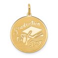 thumbnail image 1 of Collier Disque en Or Jaune 14k pour la Remise des Diplômes, Pendentif pour Occasion Spéciale, 1 of 6