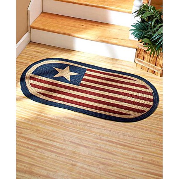 Braided Accent Rugs Lodge Cabin or Patriotic Americana (Americana
