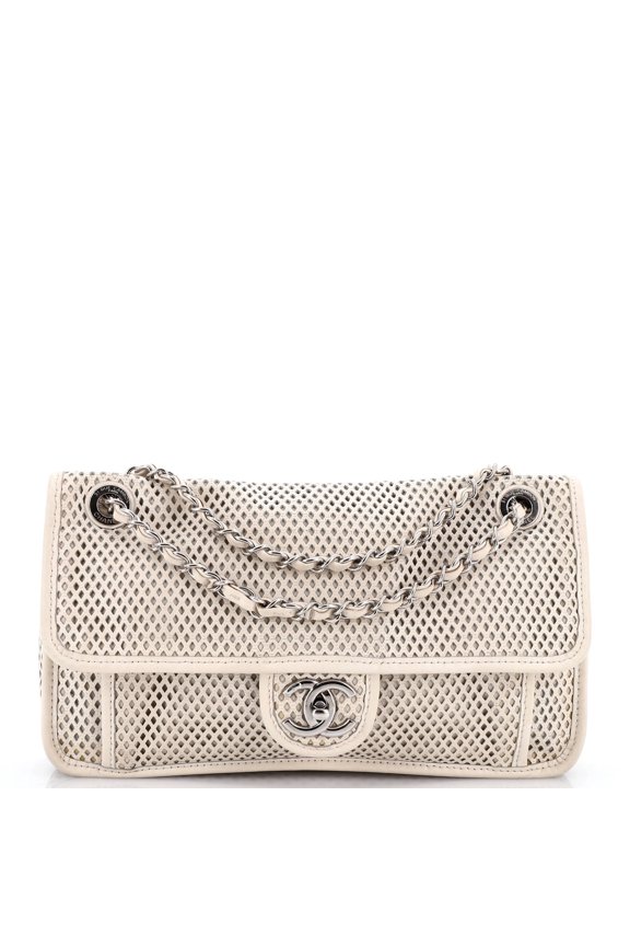 Pre-Owned Up In The Air Flap Bag Perforated Leather Medium By Rebag