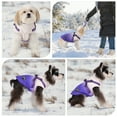 thumbnail image 6 of Pet Warm Jacket,Winter Waterproof Dog Coat with Zipper, Dog Vest Harness for Small Medium Dogs,Purple,XXL, 6 of 7