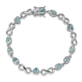thumbnail image 4 of Primal Silver Sterling Silver Rhodium-plated Blue Topaz Figure 8 Bracelet, 4 of 4