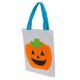 thumbnail image 2 of Bolsa de mano de lino, bonita y vívida, para guardar cosas, para decorar fiestas de Halloween, disfraces, calabaza blanca con hojas verdes, 2 of 10