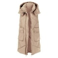 thumbnail image 6 of Sanbonepd Womens Jacket Long Coat Winter Warm Plain Sleeveless Quilted Jacket Puffer Vest, 6 of 6