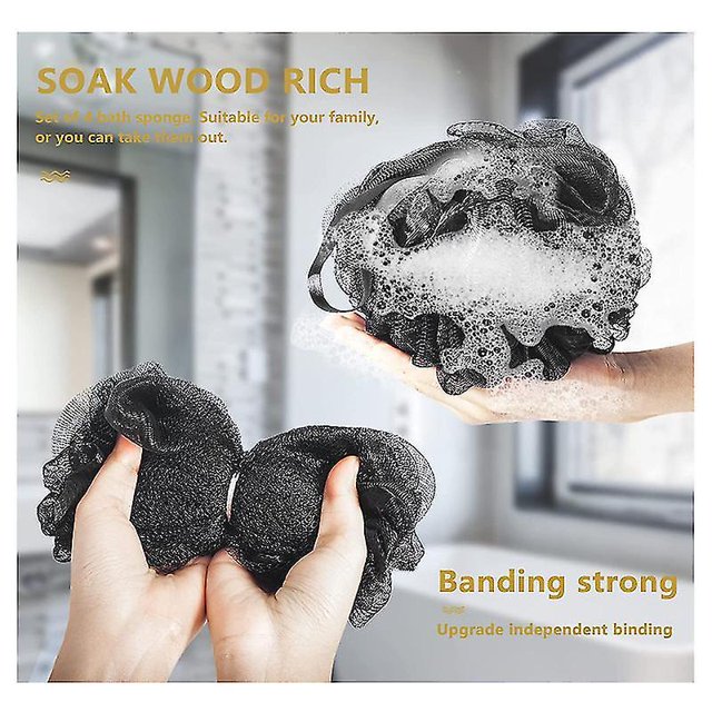 Esponja De baño ShuxiuWang Paquete Grande De 4 Bolas De Esponja Depuradora 60 G