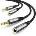 thumbnail image 1 of Cable de extensión para auriculares QianLink de 3,5 mm macho a hembra, paquete de 2, 1 of 6
