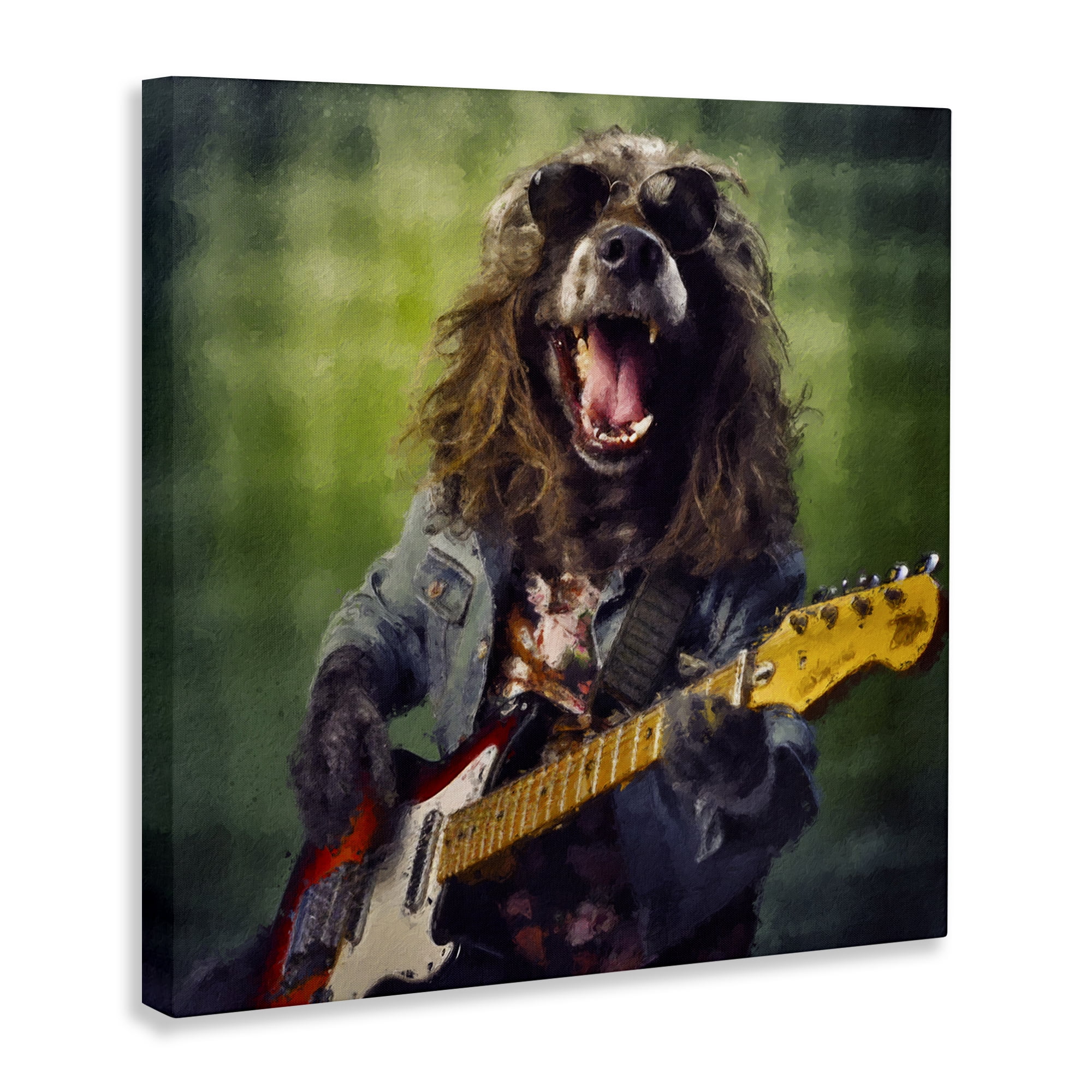 Musician Mutt Halen Canvas Wall Art, design by Sean Parnell