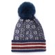 thumbnail image 1 of Gorro de lana para hombre y mujer, gorro de punto con diseño de patchwork y mezcla de lana, gorro cálido con diseño geométrico de diamantes, 1 of 5