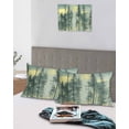 thumbnail image 5 of Green Forest Pillow Covers Queen Size 2 Pack, Modern Oil Painting Art Botanical Soft Bed Throw Pillowcases Breathable Cooling Long Lumbar Body Pillow Sham Cover for Bed Sofa 20''x30'', 5 of 7