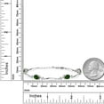 thumbnail image 2 of Gem Stone King 925 Sterling Silver Green Chrome Diopside and White Created Sapphire Tennis Bracelet for Women | 3.12 Cttw | Gemstone | Oval 7X5MM | 6 inch + 1 inch Extender, 2 of 3