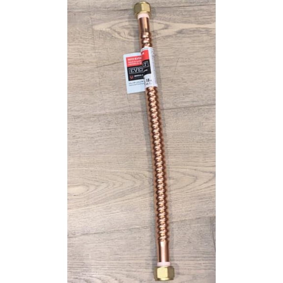 Everbilt 3/4”FIP X 3/4”FIP X 18” Connector, Copper Water Heater Supply Line NEW