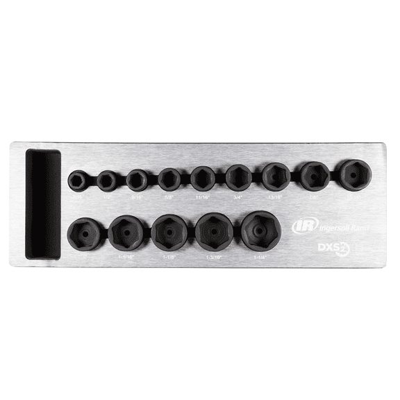 Ingersoll Rand DXS2 Drive Hex SAE Impact Socket Set, 14-Piece