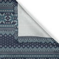thumbnail image 5 of Ambesonne Nordic Grommet Curtain, Herringbone Snowflake, 50" x 72", Turquoise and Dark Blue, 5 of 6