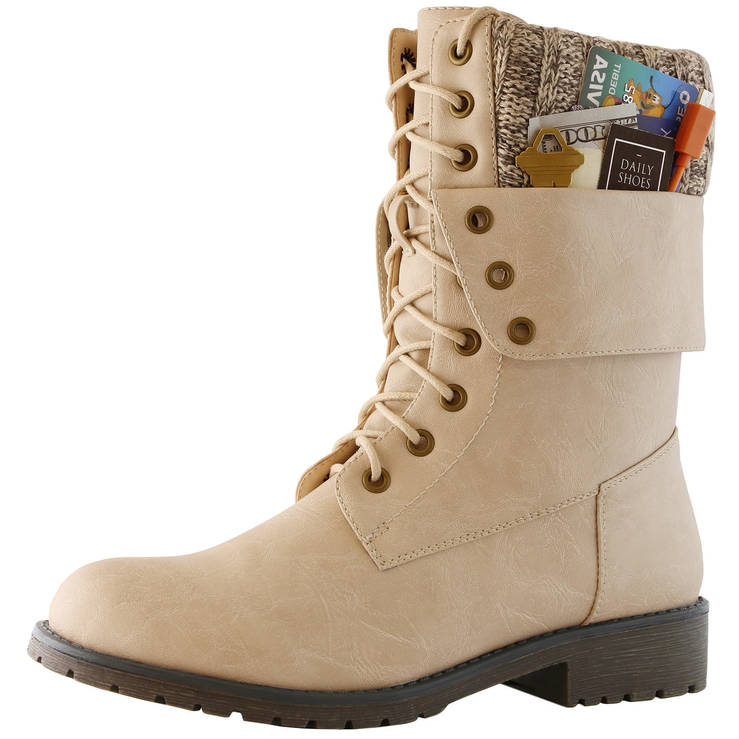 DailyShoes DailyShoes Natalie 99 Pocket Ankle Boot with Sweater Top