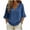 Navy, variant on Ziynglg Shirts for Women V Neck 3/4 Length Sleeve Loose Tops Summer Lightweight Button Tops Beach Vacation Shirts