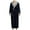 Navy, variant on Mens Long Robes with Hood Full Length Hooded Bathrobe Fleece Plush Fluffy Housecoat Nightgown Navy
