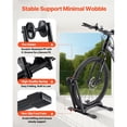 thumbnail image 3 of Bike Racks 2 Pack, Fits 20 to 29 Inch Mountain & Road Bikes, Alloy Steel Rust-Resistant Bike Floor Stand Rack, Foldable Bicycle Stand for Entryway, Garage, Home Bikes Parking & Storage, Black, 3 of 9