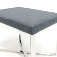 thumbnail image 4 of Pasargad Home Luxe Upholstered Ottoman, Grey, 4 of 8