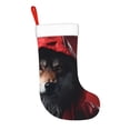 thumbnail image 2 of Yiaed Mysterious Hooded Wolf Print Christmas Stockings, Christmas Stockings Hanging Ornaments, Christmas Stockings for Family Christmas Holiday Decorations, 2 of 7