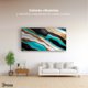 thumbnail image 2 of Cuadro Decorativo Canvas Canvas Revolution Abstracto Río Oro Turquesa 120x60, 2 of 3