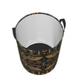 thumbnail image 4 of LNWH Laundry Basket, Egyptian Abstract Art Pattern Foldable Laundry Hamper with Handles Waterproof, Small Size, 4 of 8