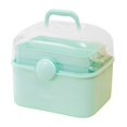 thumbnail image 3 of Multipurpose Portable Storage Box Arts Supply Storage Organizer for Art Craft Blue, 3 of 7
