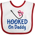 thumbnail image 3 of Inktastic Fishing Hooked on Daddy Boys or Girls Baby Bib, 3 of 4