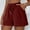 Wine, variant on Tdoqot Womens Athletic Shorts with Pockets- Elastic Waist Quick-Dry Summer Casual Cotton Active Running Shorts Blue Size M
