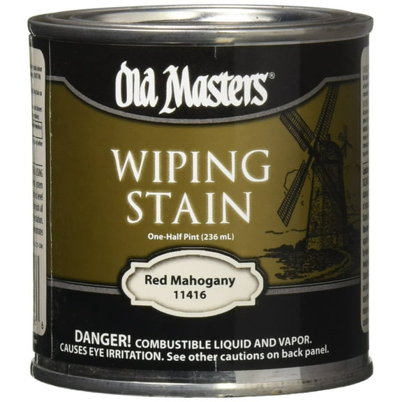 1/2 pt Old Masters 11416 Red Mahogany Old Masters Oil-Based Wiping Stain