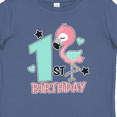 thumbnail image 4 of Inktastic 1st Birthday with Flamingo Stars and Hearts Girls Baby T-Shirt, 4 of 5