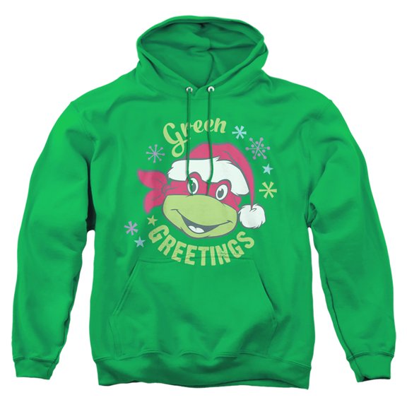 Teenage Mutant Ninja Turtles Green Greetings For Christmas Unisex Adult Pull-Over Hoodie
